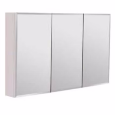 1200mm Shaving Cabinet with Bevelled Edge and Glass Shelves