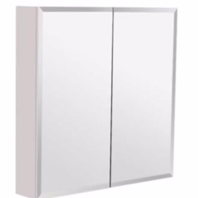 900mm Shaving Cabinet with Bevelled Edge and Glass Shelves