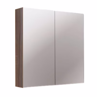 750mm Dark Oak Shaving Cabinet with Pencil Edge and Glass Shelves