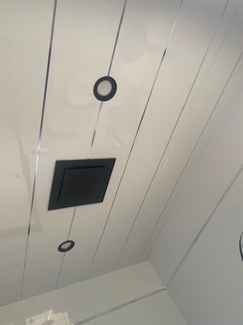 Customer bathroom with wet area panels