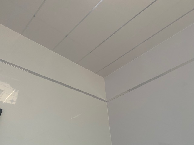 Customer bathroom with wet area panels