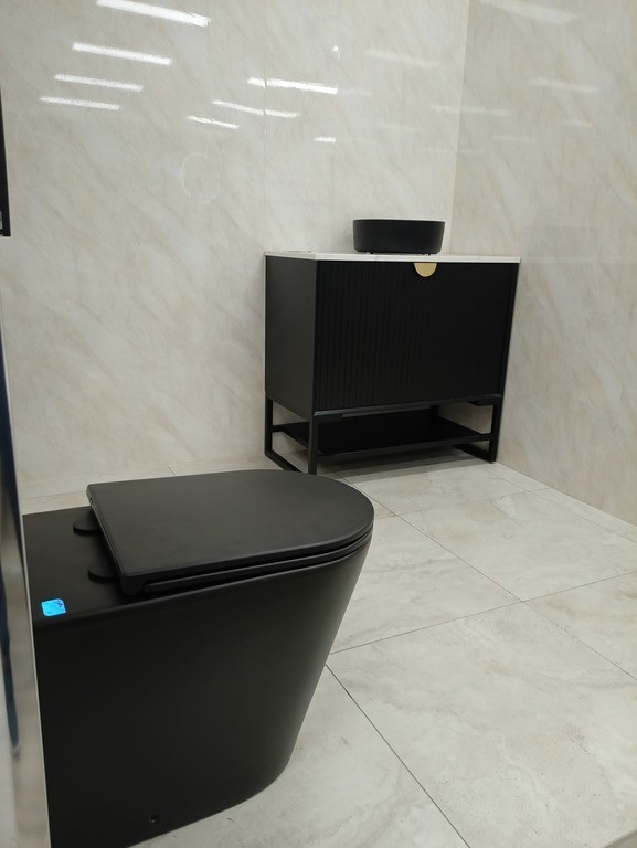 Customer bathroom with wet area panels