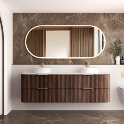 1800mm Sable Walnut Havana Fluted Vanity