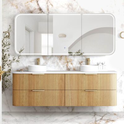 1800mm Woodland Oak Havana Fluted Vanity