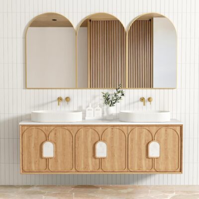 1800mm Woodland Oak Laguna Mk II Natural Wall Hung Vanity