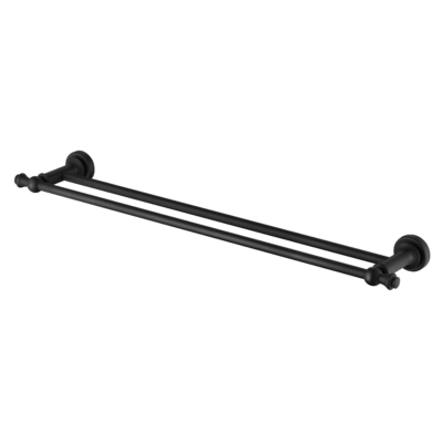 600mm Matte Black Medoc Double Towel Rail